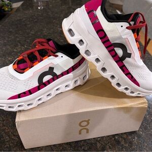 OnA shoes, men & women long distance running shoe Cloudmonster, On/Aurora Pink